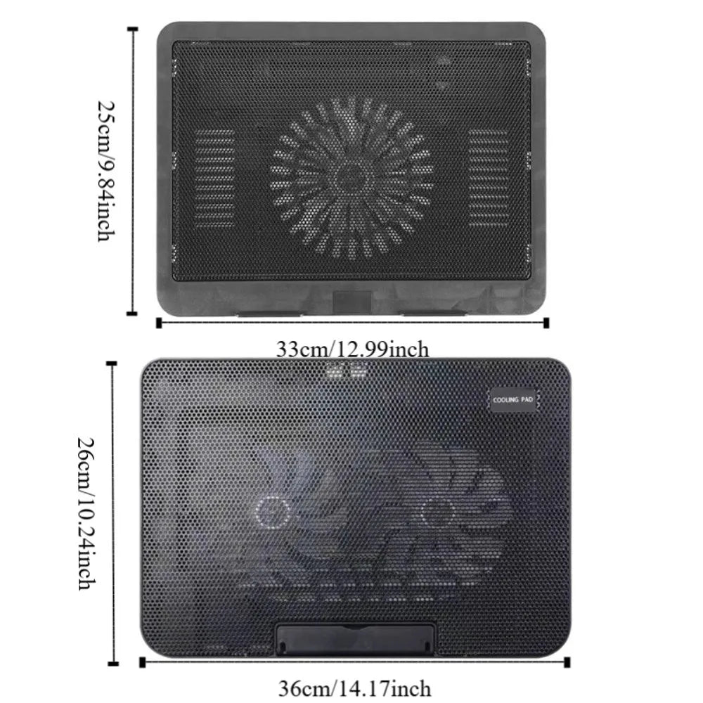 Durable Adjustable Laptop Cooling Pad USB Port Metal Mesh Laptop Cooler Fan