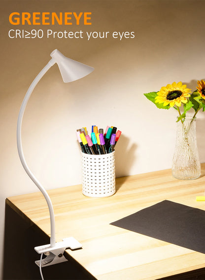 Reading Light, USB Clamp Lamp for ChildReading Book in Bed at Night