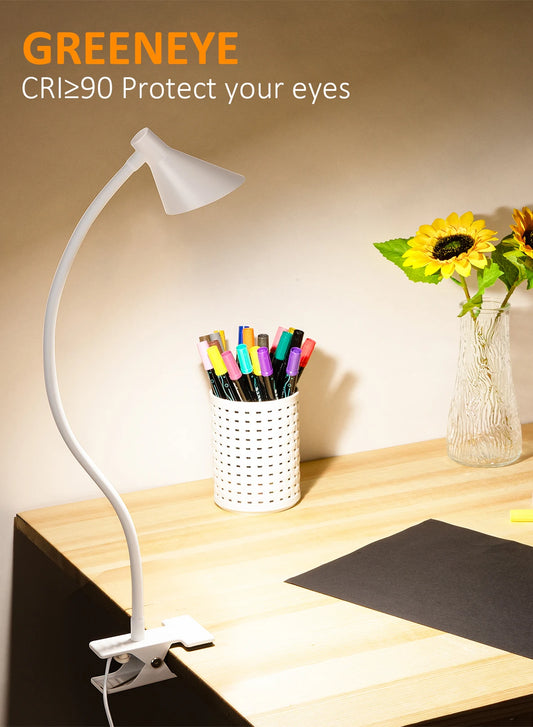 Reading Light, USB Clamp Lamp for ChildReading Book in Bed at Night
