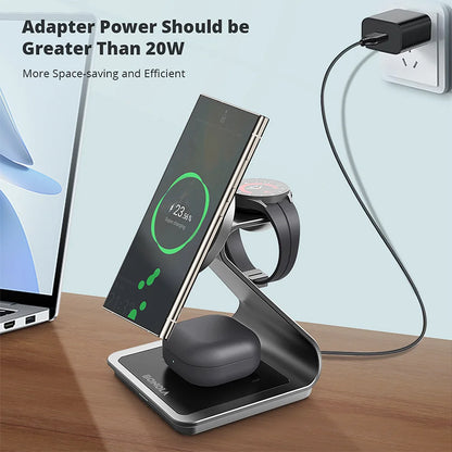 Bonola Magnetic 3 in 1 Wireless Charger Station for Samsung