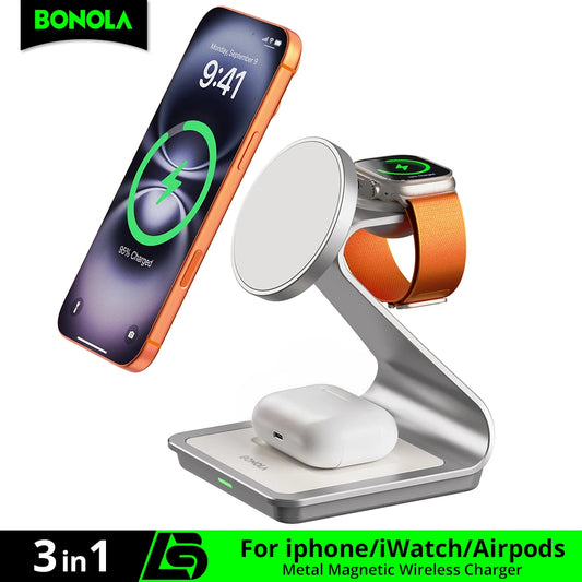 Bonola Magnetic 3 in 1 Wireless Charger