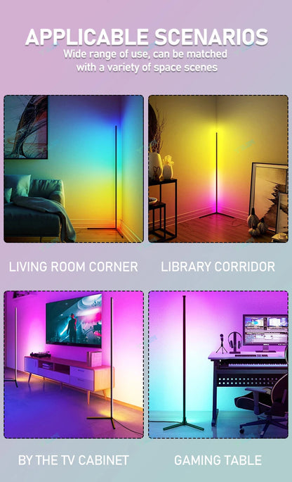 Upgrade 145/180CM Smart Floor Lamp RGBIC Tuya