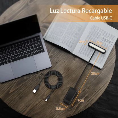 14Leds Book Light USB Rechargeable Reading Light Warm Cool