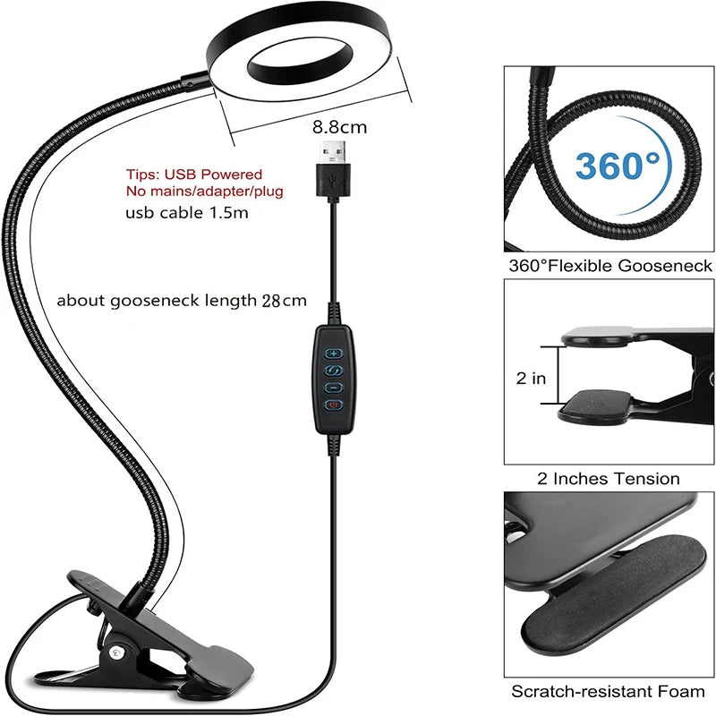 Reading Desk Lamp Bed Dimmable