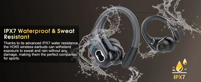 TWS Sports Earbuds Bluetooth Wireless Headphones LED Touch Hands-free Earphone