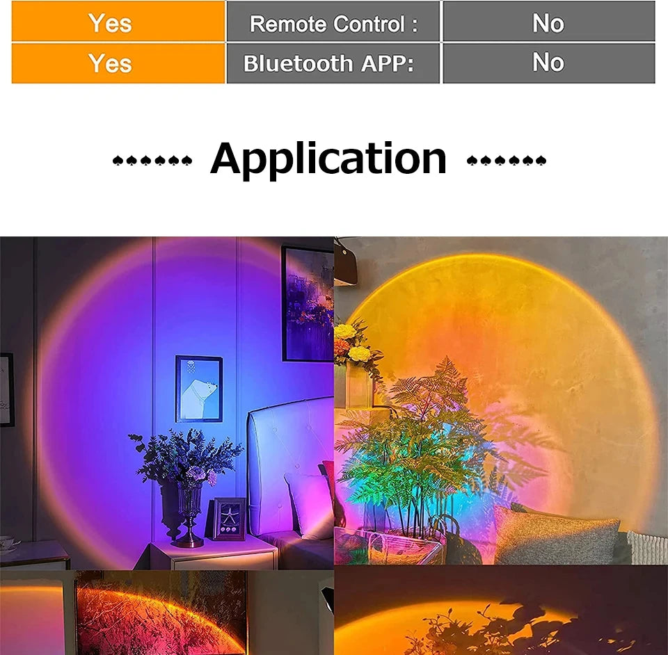 Sunset Projector Lamp Bluetooth Night Light