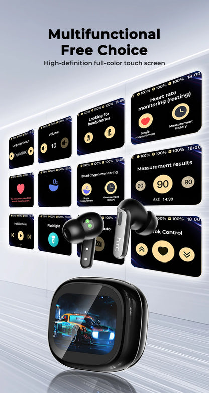 HTC NE46 TWS Earbuds BT 6.0 Heart Rate Monitoring Earbuds