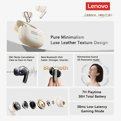 Lenovo LE208 TWS Bluetooth 6.0 Wireless Earbuds