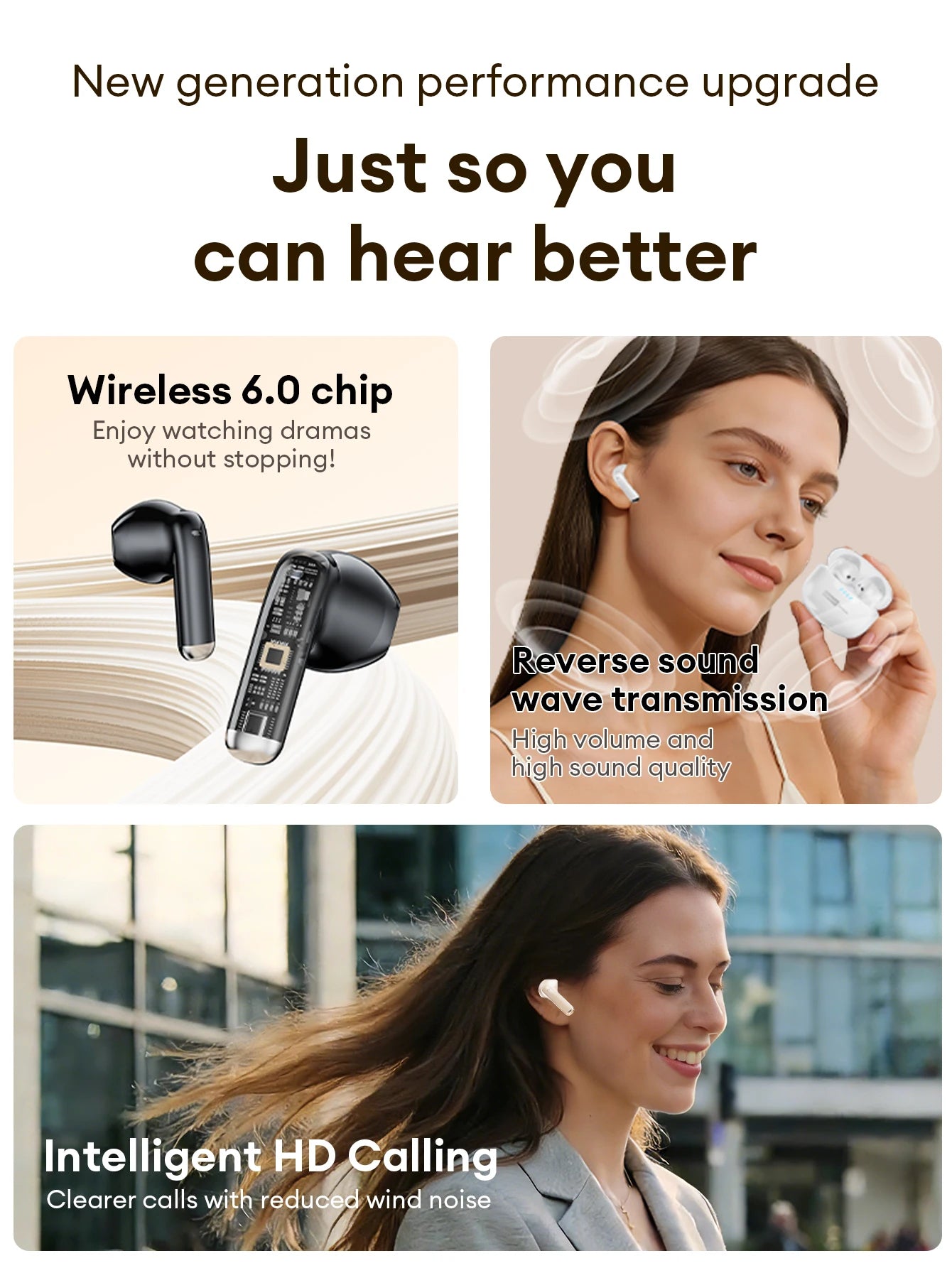 Original Lenovo LE259 TWS Bluetooth 6.0 Headphones