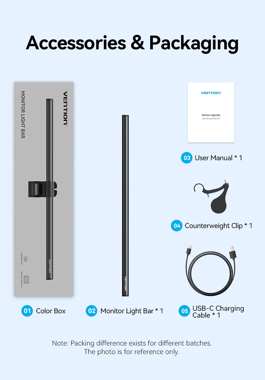 Vention LED Monitor Light Bar PC Laptop Screen Light Bar