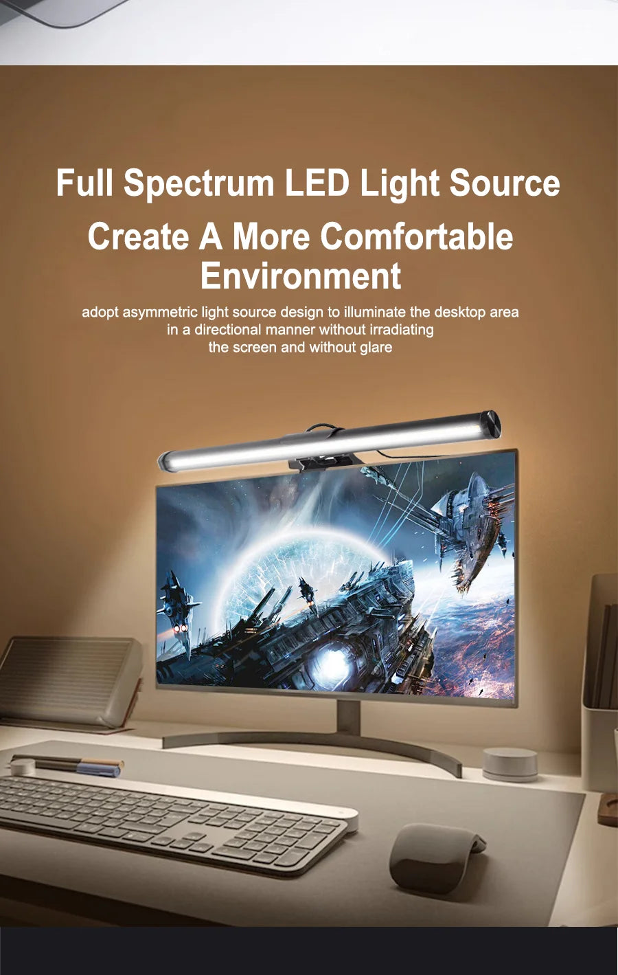RGB 40CM Stepless Dimming Light Bar –