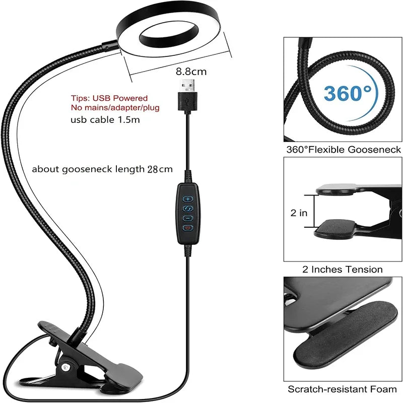 Reading Desk Lamp Bed Dimmable