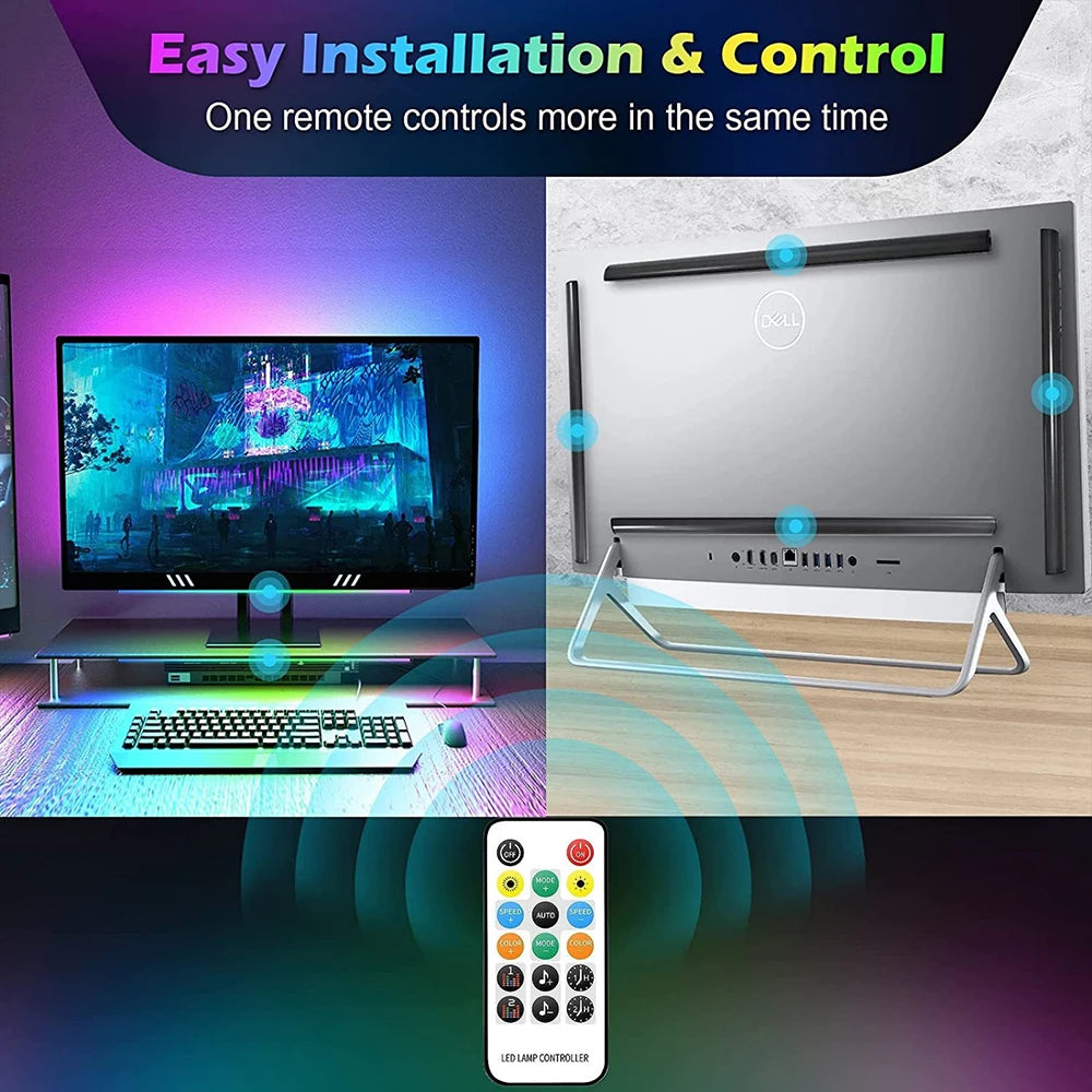 Remote Control Timer Music Sync RGB LED Light Bar