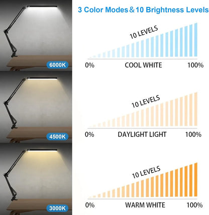 LED Folding Metal Desk Lamp