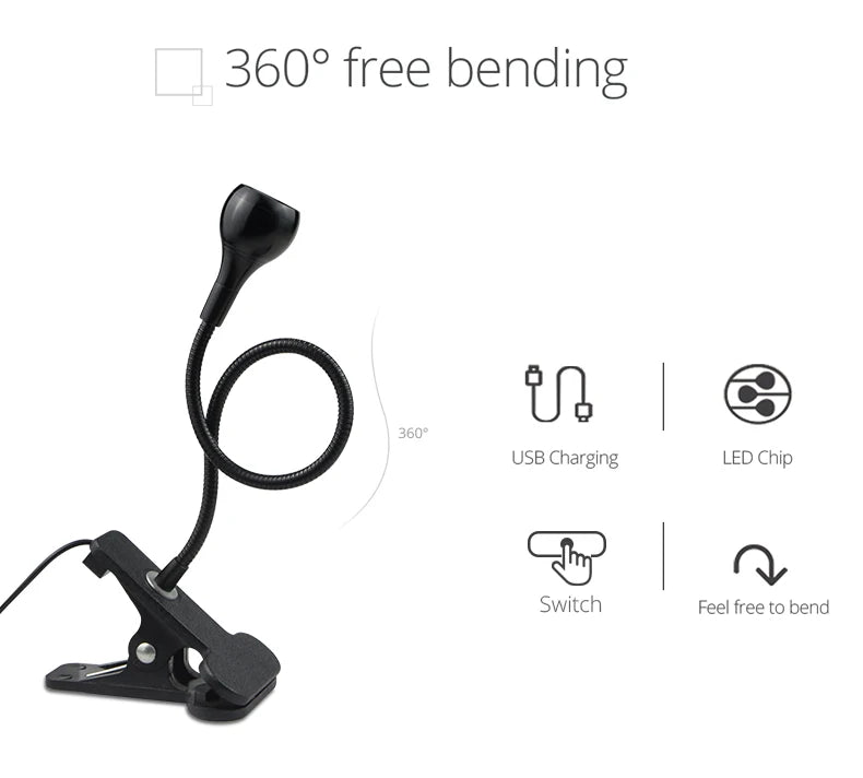 Flexible Table Lamp USB Power Lamp