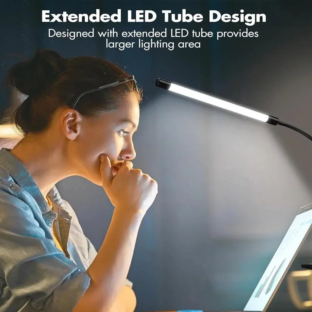 LED Adjustable Table Lamp USB 3 Colors Eye Protection Study Night Lamps
